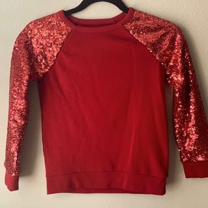 Beautiful Red Sparkly Sweater 7/8 Cat & Jack